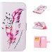 Drawing Printed Colorful Feather PU Leather Flip Wallet Case for Samsung Galaxy S6 Edge