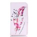 Drawing Printed Colorful Feather PU Leather Flip Wallet Case for iPhone 6s Plus