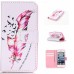 Drawing Printed Colorful Feather PU Leather Flip Wallet Case for iPhone 6s Plus