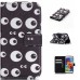 Drawing Printed Cute Eyes PU Leather Flip Wallet Case for Samsung Galaxy S5 - SM-G900