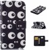 Drawing Printed Cute Eyes  PU Leather Flip Wallet Case for Samsung Galaxy S6 Edge