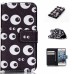 Drawing Printed Cute Eyes PU Leather Flip Wallet Case for iPhone 6s Plus