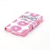 Drawing Printed Pink Doughnut PU Leather Flip Wallet Case for Samsung Galaxy S5 - SM-G900