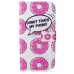 Drawing Printed Pink Doughnut PU Leather Flip Wallet Case for Samsung Galaxy S6 Edge