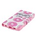 Drawing Printed Pink Doughnut PU Leather Flip Wallet Case for Samsung Galaxy S6 SM-G9200