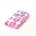 Drawing Printed Pink Doughnut PU Leather Flip Wallet Case for iPhone SE/5s