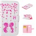 Drawing Printed Pink Heart Tree And Sweet Kids PU Leather Flip Wallet Case for Samsung Galaxy S6 Edge