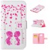 Drawing Printed Pink Heart Tree And Sweet Kids PU Leather Flip Wallet Case for Samsung Galaxy S6 SM-G9200