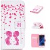 Drawing Printed Pink Heart Tree And Sweet Kids PU Leather Flip Wallet Case for Samsung Galaxy S7 Edge G935