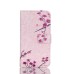 Drawing Printed Pink Plum Blossom PU Leather Flip Wallet Case for Samsung Galaxy S5 - SM-G900