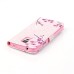 Drawing Printed Pink Plum Blossom PU Leather Flip Wallet Case for Samsung Galaxy S5 - SM-G900