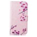 Drawing Printed Pink Plum Blossom PU Leather Flip Wallet Case for Samsung Galaxy S6 Edge