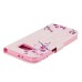 Drawing Printed Pink Plum Blossom PU Leather Flip Wallet Case for Samsung Galaxy S6 SM-G9200