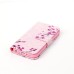 Drawing Printed Pink Plum Blossom PU Leather Flip Wallet Case for iPhone SE/5s