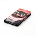 Drawing Printed Smile Cat PU Leather Flip Wallet Case for Samsung Galaxy S5 - SM-G900