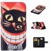 Drawing Printed Smile Cat PU Leather Flip Wallet Case for Samsung Galaxy S6 Edge