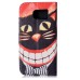 Drawing Printed Smile Cat PU Leather Flip Wallet Case for Samsung Galaxy S6 SM-G9200