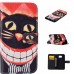 Drawing Printed Smile Cat PU Leather Flip Wallet Case for Samsung Galaxy S6 SM-G9200