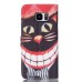 Drawing Printed Smile Cat PU Leather Flip Wallet Case for Samsung Galaxy S7 Edge G935