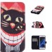 Drawing Printed Smile Cat PU Leather Flip Wallet Case for Samsung Galaxy S7 Edge G935