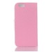 Dual-Color Lychee Grain Design Leather Wallet Flip Case for iPhone 7 - Pink / White