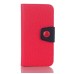 Dual-Color Lychee Grain Design Leather Wallet Flip Case for iPhone 7 - Red / Black