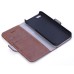 Dual-Magnetic-Clasp Design Folio PU Leather Flip Stand Case Rugged Hybrid Cover With Card Slot Holder For iPhone 5c