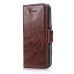 Dual-Magnetic-Clasp Design Folio PU Leather Flip Stand Case Rugged Hybrid Cover With Card Slot Holder For iPhone 5c