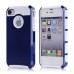 Dual-Tone Fashion Sleek Shiny PC Panel And Textured Hive Design TPU Hybrid Rugged Heavy-Duty Hard Case Cover For iPhone 4S iPhone 4