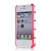 Dual-Tone Fashion Sleek Shiny PC Panel And Textured Hive Design TPU Hybrid Rugged Heavy-Duty Hard Case Cover For iPhone 4S iPhone 4