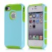 Dual-Tone Fashion Sleek Shiny PC Panel And Textured Hive Design TPU Hybrid Rugged Heavy-Duty Hard Case Cover For iPhone 4S iPhone 4