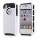 Dual-Tone Fashion Sleek Shiny PC Panel And Textured Hive Design TPU Hybrid Rugged Heavy-Duty Hard Case Cover For iPhone 4S iPhone 4