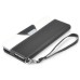 Dual Color Magnetic Wallet Flip Leather Case with Card Slot and Strap for Samsung Galaxy Note 3 - Black