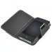 Dual Color Magnetic Wallet Flip Leather Case with Card Slot and Strap for iPhone 4/4S - Black