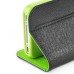 Dual Leather Flip Magnet Stand Case Cover with Card Slot for iPhone 4 iPhone 4S - Black / Green