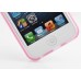 Dual Tone Matte Frosted Transparent TPU Gel Rubber Snap-On Case Cover With White Plastic Frame For iPhone 5C