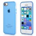 Dual Tone Matte Frosted Transparent TPU Gel Rubber Snap-On Case Cover With White Plastic Frame For iPhone 5C