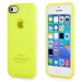 Dual Tone Matte Frosted Transparent TPU Gel Rubber Snap-On Case Cover With White Plastic Frame For iPhone 5C