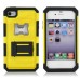 Dual Tone Shock Absorption PC And Silicone Hybrid Hard Stand Defender Case Cover With Kickstand And Beer Bottle Opener For iPhone 4S iPhone 4