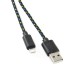 Durable Woven Pattern 2M 8 Pin Charging Sync Lightning Cable for iPhone 5/5s/6 iPad Mini iPod - Black