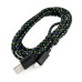 Durable Woven Pattern 2M 8 Pin Charging Sync Lightning Cable for iPhone 5/5s/6 iPad Mini iPod - Black