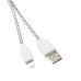 Durable Woven Pattern 2M 8 Pin Charging Sync Lightning Cable for iPhone 5/5s/6 iPad Mini iPod - White