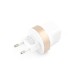 EU Plug 3.1 A Dual USB Ports Charger Adapter for iPhone iPad iPod Samsung - Gold