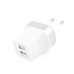 EU Plug 3.1 A Dual USB Ports Charger Adapter for iPhone iPad iPod Samsung - Silver