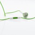 Earphone With Microphone And Volume Control Button For iPhone Samsung - Green