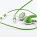 Earphone With Microphone And Volume Control Button For iPhone Samsung - Green