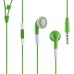 Earphone With Microphone And Volume Control Button For iPhone Samsung - Green