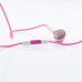 Earphone With Microphone And Volume Control Button For iPhone Samsung - Pink