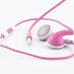 Earphone With Microphone And Volume Control Button For iPhone Samsung - Pink