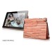 Eco-friendly Wood Design Case Cover For iPad 2 / 3 / 4 - Brownish Red